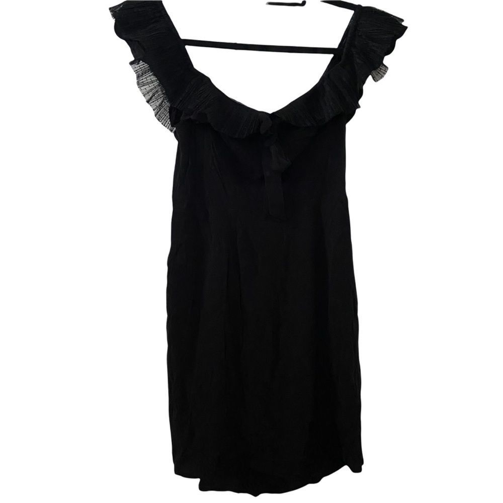 For Love & Lemons Claire Off The Shoulder Mini Dress Black Size Large - Picture 5 of 10